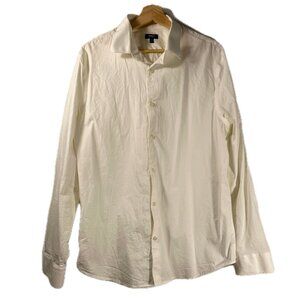 Express Men's Extra Slim Long Sleeve Dress Shirt White Size L
